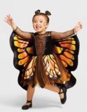 Hyde Eek Toddler Girls Monarch Butterfly Costume Size 4/5