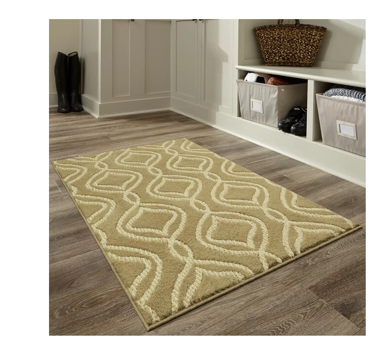 Ковер плед Mamluk желтовато-коричневый/кремовый комнатный геометрический машинная стирка 30 x 46 дюймов - Изображение 3 из 3
