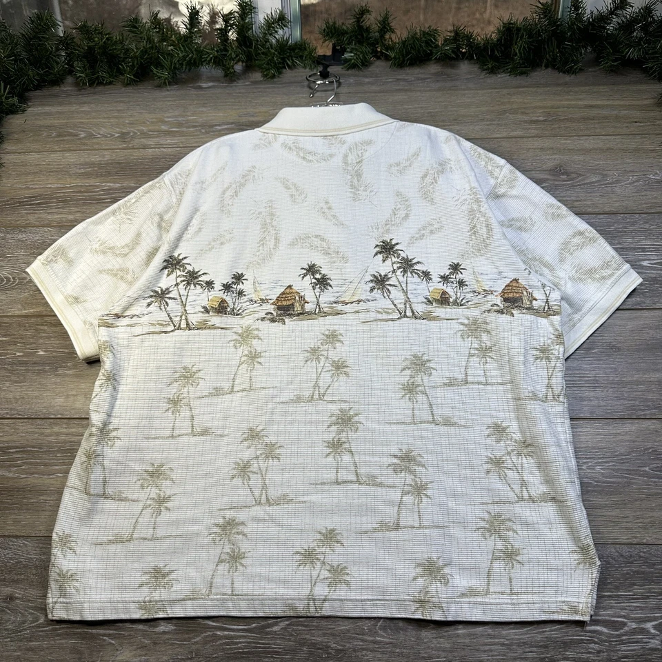 Camisa Polo Boca Classics Talla Extra Grande XL Tropical Palmeras Isla Más Gruesa Foto 2 de 4