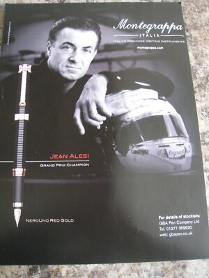 MONTEGRAPPA ITALY'S PREMIERE WRITING INSTRUMENTS JEAN ALESI ADVERT A4 FILE 34
