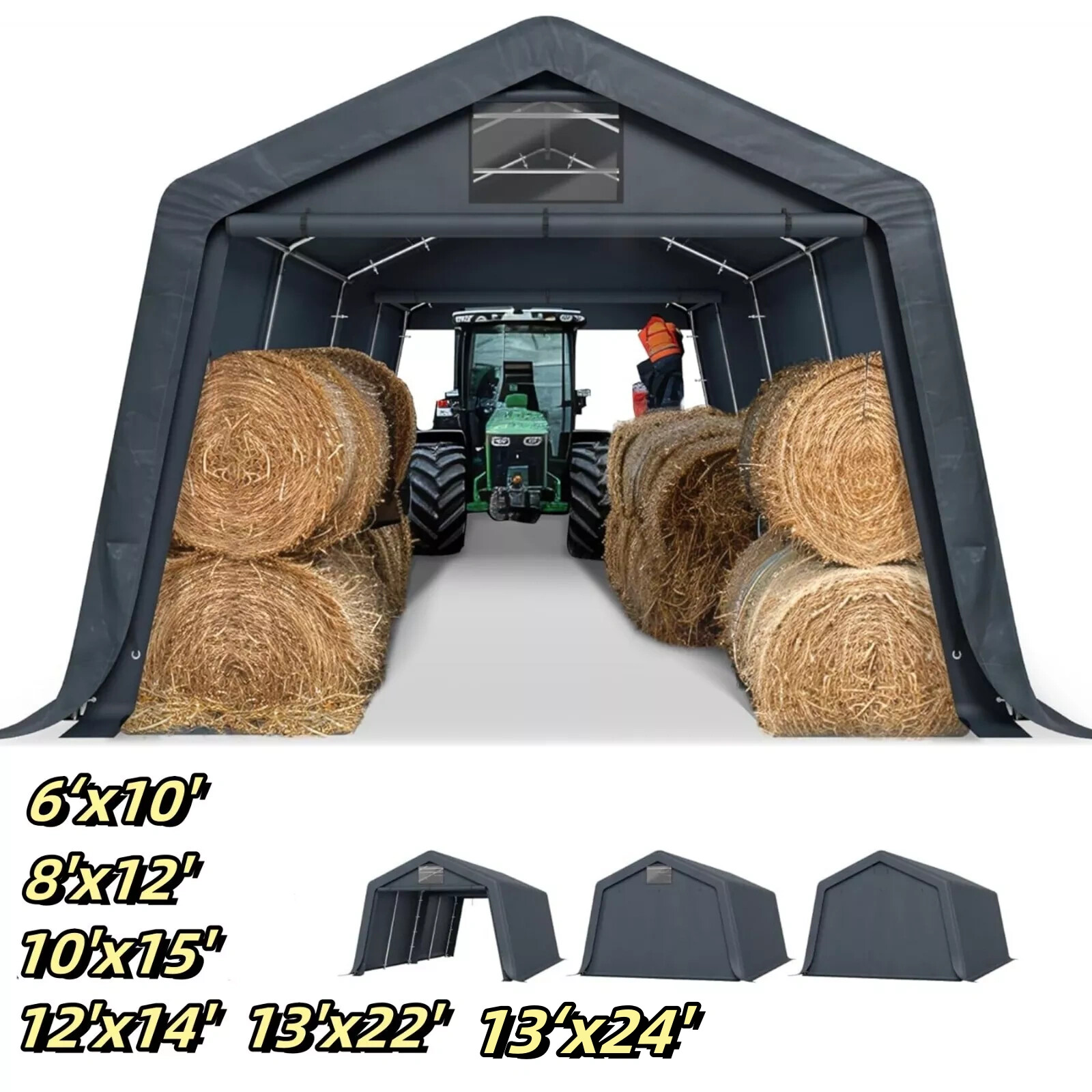 Portable Storage Shed Shelter Carport Outdoor Heavy Duty Car Canopy Tent Garage