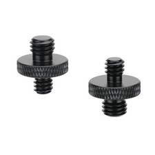 CAMVATE 2 Pieces Male to Male Double-end Thread Screw Convert Adapter Aluminum