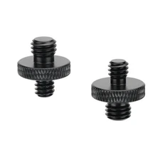 CAMVATE 2 Pieces Male to Male Double-end Thread Screw Convert Adapter Aluminum
