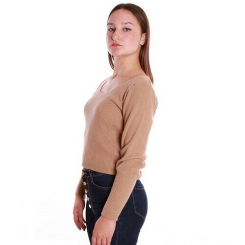 QUEGUAPA Jersey Sweater Slim Strech Velveteen Wool Woman Girl Gemma 7351 - Picture 4 of 6
