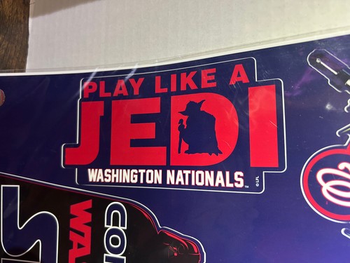 NEW Washington Nationals STAR WARS Multi-Use Decals DARTH VADER YODA JEDI 11X17 - Picture 6 of 7