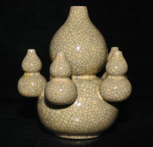7 "Chine antique dynastie Song potiron Palace gourde vase gourde vase - Afbeelding 1 van 14