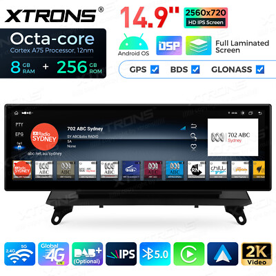 14,9'' Autoradio für BMW X5 E70 E71 CIC Retrofit Android 14 4G LTE 8G+256GB GPS