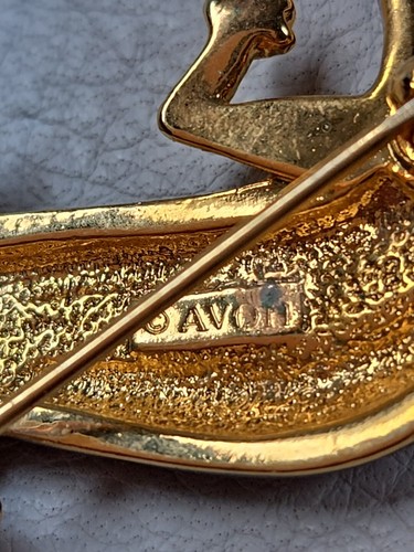 Vintage Avon Black Enamel & Rhinestone Lizard Salamander Brooch Pin Gold Tone - Picture 6 of 7