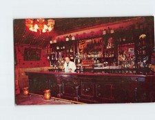 Postcard Interior Bar room Scene At Bale Of Hay Saloon Virginia City Montana