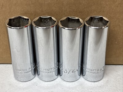 LOT OF 4 Proto 5024H 3/8'' Drive Deep Socket 3/4'' SAE 6 Point USA MADE NEW J5024H