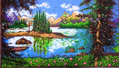 Tapestry Indian Nature River Tree Wall Hanging Hippie Poster
