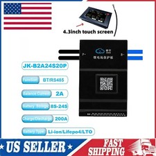 JK SMART BMS 8S-24S 200A Lifepo4 Li-Ion Battery w/2A Active Balance BT/RS485/LCD