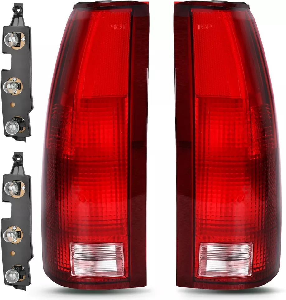 Tail Lights For CHEVROLET GMC C/K 1500 2500 3500 Pickup Suburban Pair W/Bulbs - Image 2 of 4