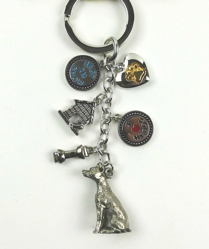 Little Gifts Mini Pinscher Dog Lover's Metal Keychain with Charms - 第 4/4 張圖片