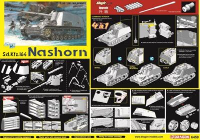 Dragon 6459 - 1/35 Sd.Kfz.164 Nashorn (4 in 1) - Neu