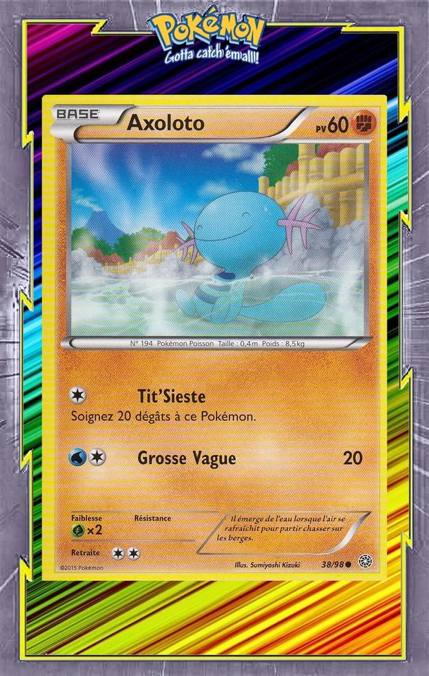 Axoloto - XY7:Origines Antiques - 38/98 -Carte Pokemon Neuve Française - Photo 1/1