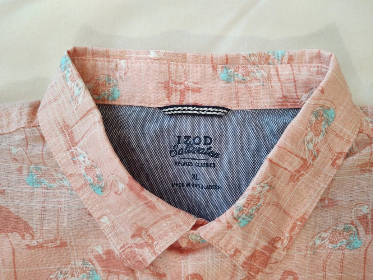 IZOD SALTWATER RELAXED CLASSIS ATHLETIC FIT MEN S SHORT SLEEVE