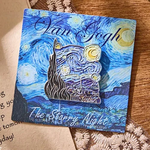 Art Series - Geocoin Geocaching Van Gogh / Monet Staffelei Mini Gemälde +Pin - Bild 4 von 4