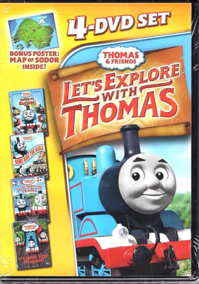 Thomas & Friends DVD 海外版 4点セット Thomas & Friends: Let's Explore With Thomas [4 DVD Set + Poster