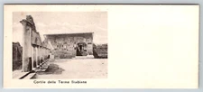 c1950s Mini Bookmark Cortile delle Terme Stabiane Pompei 5.5"x2.5" Postcard