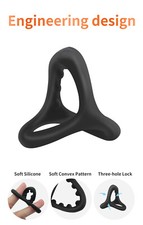 3in1 Ball-Scrotum-Stretcher-Ring-Penis Enhancer Delay Ejaculation for Male Reuse