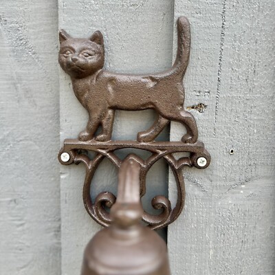 Vintage Stil Gusseisen Katze Glocke Türklopfer Gusseisen Wandmontage Glocke