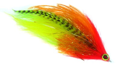 Mutator Minnow Fly Pattern Olive//White 406Flies Bass // Pike // Musky