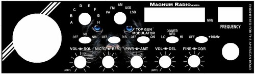 Calcomanía gráfica placa facial de radio Magnum S-9 CB cualquier diseño color Galaxy Cobra RCI - Imagen 8 de 12