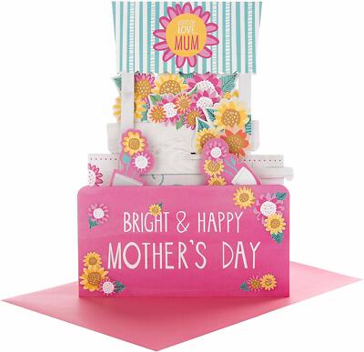 Hallmark Pop Up Mama Muttertag Karte ''Blumenwagen'' Medium