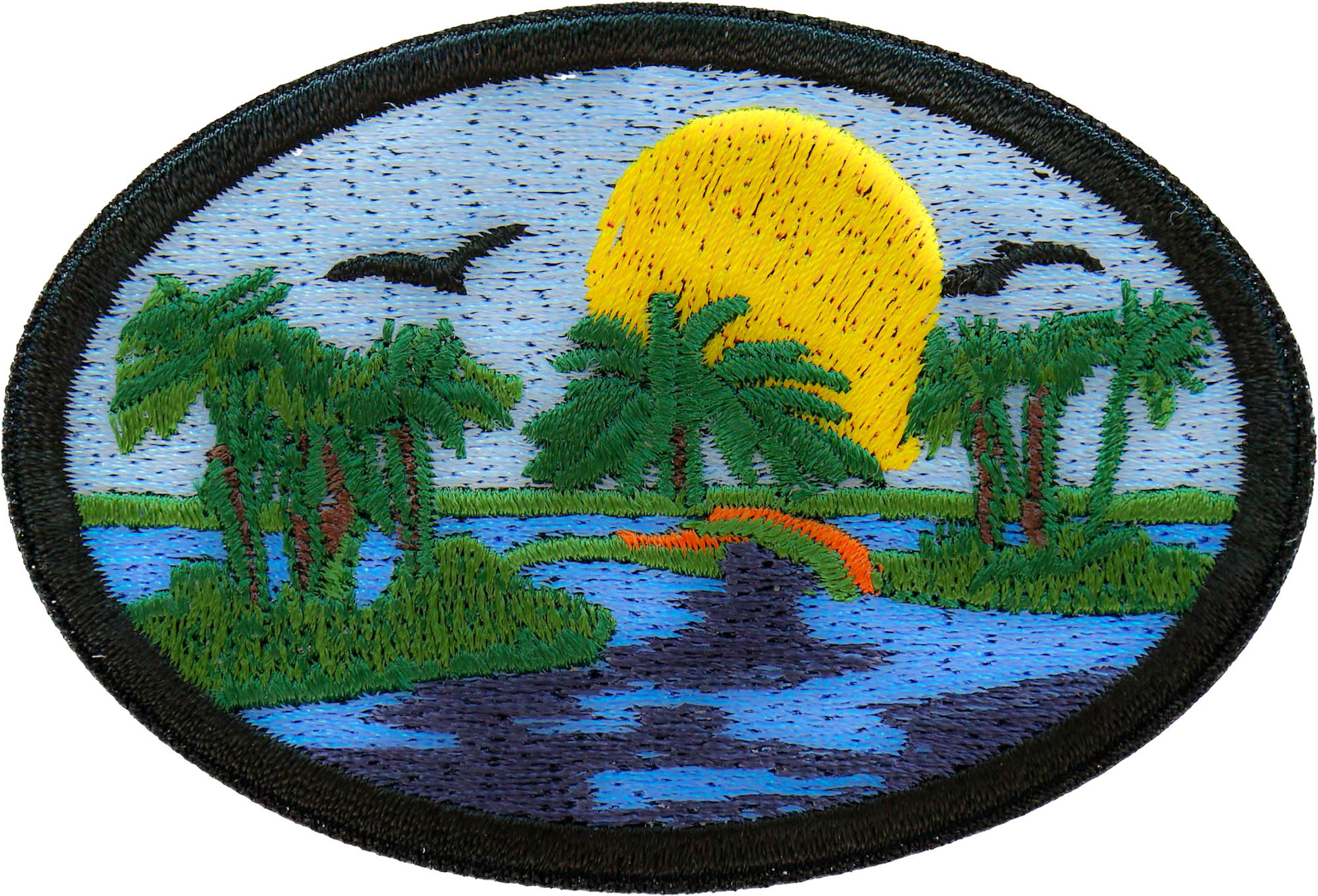 Sunset Paradise Iron on Patch - 3x2 inch - P7410