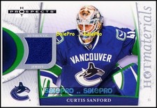 FLEER HOT PROSPECTS 2007 CURTIS SANFORD NHL RC CANUCKS ROOKIE GAME JERSEY #HMCS