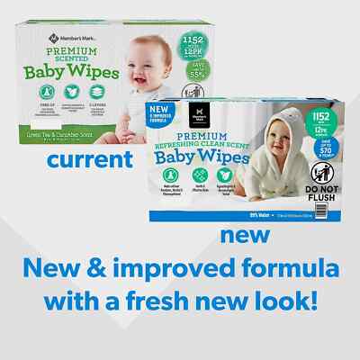 Member's Mark Premium Refreshing Clean Scented Baby Wipes, 12