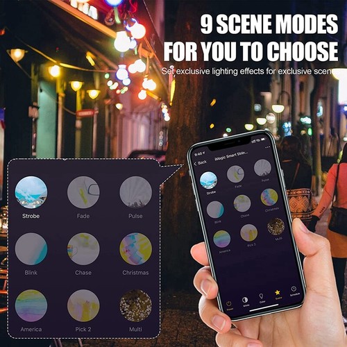 iMagic Outdoor String Light App Control Compatible Alexa/Google Assistant 2.4GHz - Picture 6 of 12