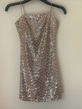 Pretty Little Thing Dress Sequin Gold. UK Size 4. Great Condition.