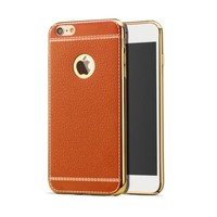 Apple Iphone X / 10 Handy HüLle Schutz Case Chrom Back Cover Ultra Slim Braun
