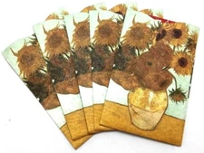 Card Lock RFID Credit Card Protect Sleeves Fine Art Sunflowers Vincent Van Gogh
