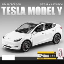 1:24 Tesla Model Y/3/S Diecast Toy Car with Light & Sound - Collectible Gift