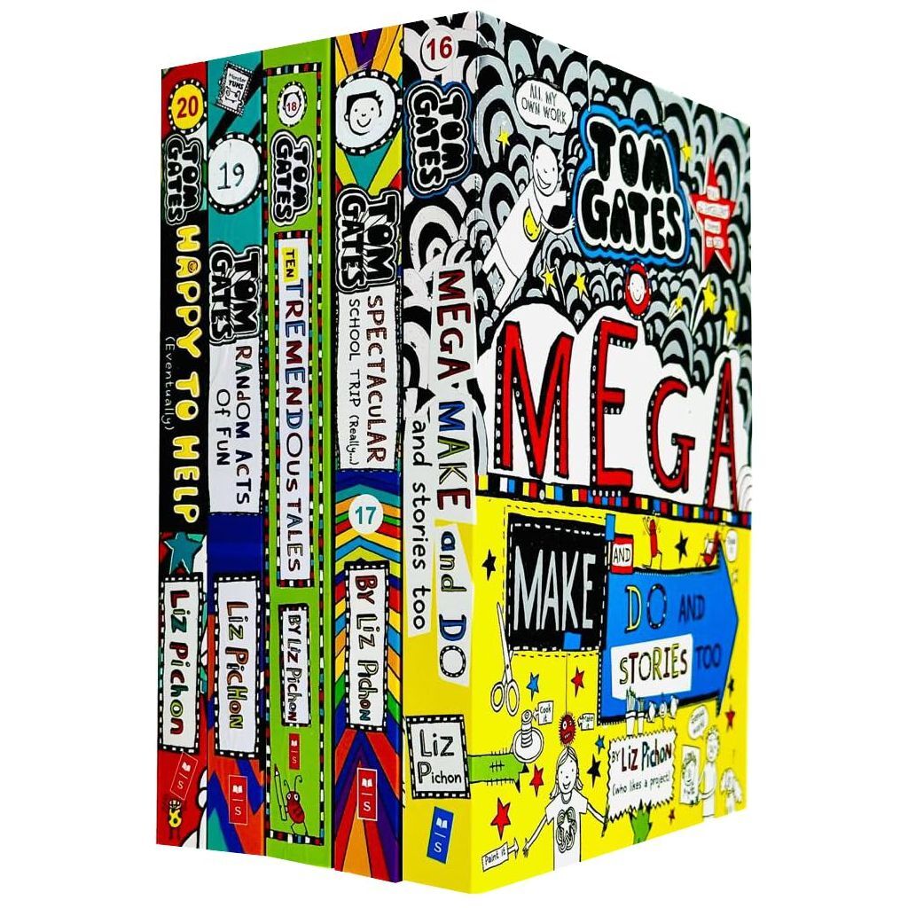 Tom Gates Series 16-20 Collection 5 Books Set By Liz Pichon (Mega