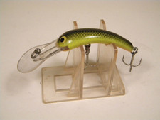 Bagleys Diving Smoo #2 Black Chartreuse wood crankbait lure