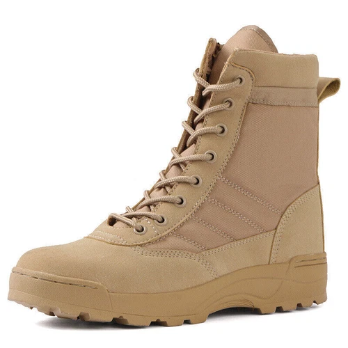 Botas de hombre zapatos tácticos de senderismo al aire libre botas militares Combat Army Boots - - Imagen 10 de 15