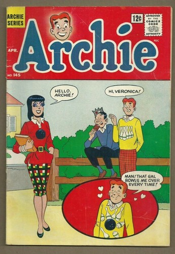 🔥ARCHIE #145*APR 1964, ARCHIE'S COMICS*SILVER AGE*JUGHEAD*TEEN GGA ...