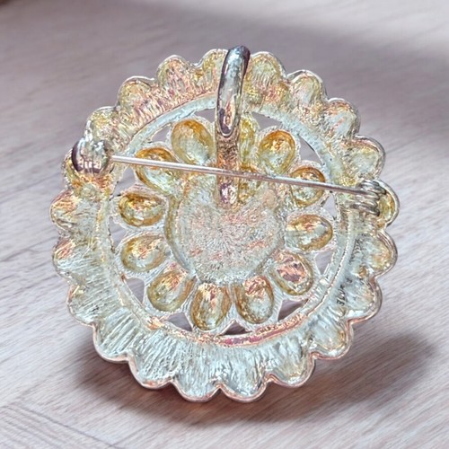 Spilla vintage Monet fiocco di neve tono argento e oro strass Monet - Foto 2 di 5