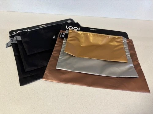 LOT OF 2 LOQI Zip Pockets Travel Pouch Set of 3 Packing Organizer NWT