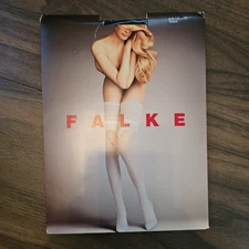 Falke Womens Ceremonial 20 Denier Stay Ups - Black Size M  Foot size 5-6 New.