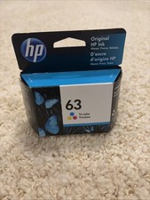 Original HP 63 Tri-Color Printer Ink Cartridge F6U61AN140 Expired 5/2022 Sealed