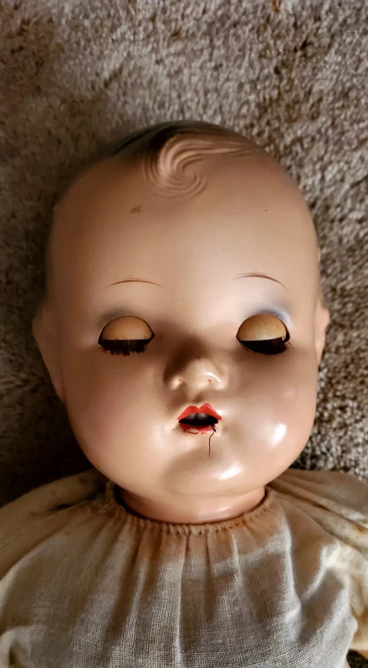 Почти антикварная кукла 1930-х годов композиция Horsman 23 дюйма со сонными глазами - Изображение 4 из 4