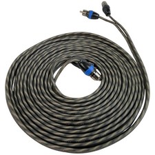 Sky High Car Audio 2 Channel Twisted 12 ft RCA Cables Coated 12' OFC