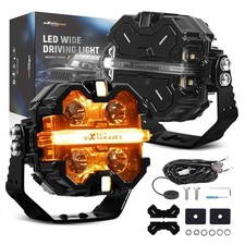 maXpeedingrods 3.5" Off Road Lights 160W 19200LM, Spot 3.5in RGB Glossy Black