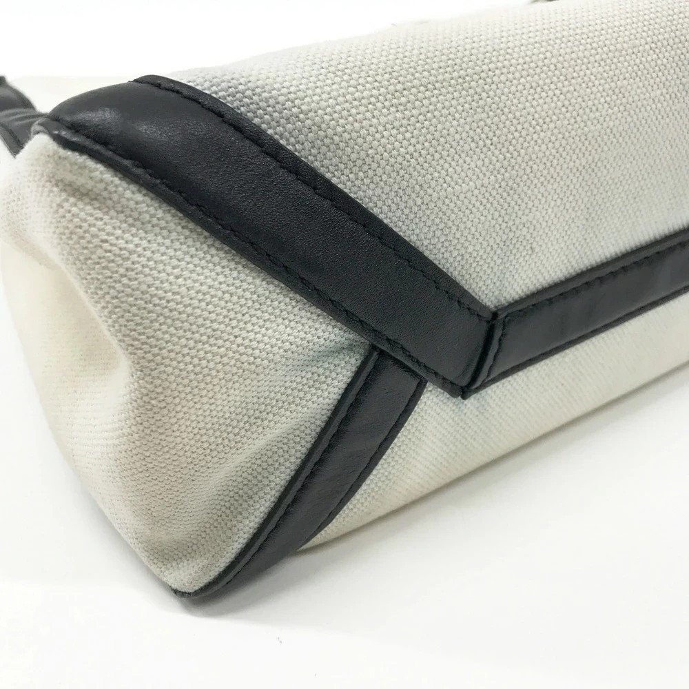 VALENTINO GARAVANI 2WAY Shoulder Tote Bag Canvas White with Shoulder Strap Used thumbnail 8