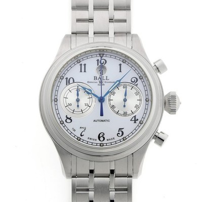 BALL Watch Train Master Cannonball Chronograph Automatic CM1052D White 43mm